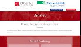 
							         Services · Arkansas Cardiology								  
							    