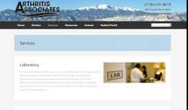 
							         Services – Arthritis Associates & Osteoporosis of Colorado Springs								  
							    