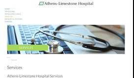
							         Services - Athens-Limestone Hospital								  
							    