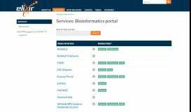 
							         Services: Bioinformatics portal | ELIXIR								  
							    