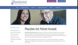 
							         Services - Bluestone Physician Services								  
							    