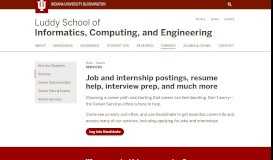 
							         Services: Career Services: School of Informatics, Computing ...								  
							    