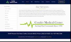 
							         Services – Conifer Medical Center								  
							    