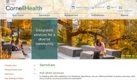 
							         Services | Cornell Health - Cornell University								  
							    