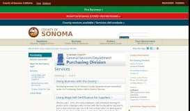
							         Services - County of Sonoma, California								  
							    