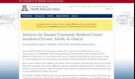 
							         Services for Banner-University Medical Center locations (Tucson ...								  
							    