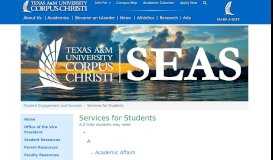 
							         Services for Students Texas A&M University-Corpus Christi								  
							    
