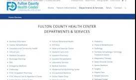 
							         Services – Fulton County Health Center								  
							    