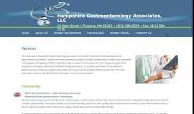 
							         Services - Hampshire Gastroenterology								  
							    