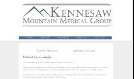 
							         Services - Kennesaw Mountain Medical Group,Dr Greg Matechak								  
							    