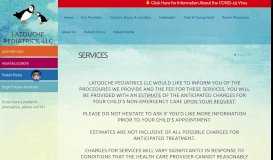 
							         Services | LaTouche Pediatrics, LLC								  
							    