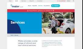 
							         Services - Mater Health								  
							    