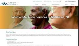 
							         Services | Matthews Internal Medicine | Internist | Family Medicine ...								  
							    