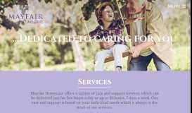 
							         Services - Mayfair Homecare								  
							    