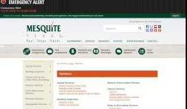 
							         Services | Mesquite, TX - Official Website								  
							    