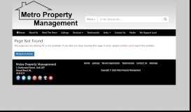 
							         Services - Metro Property Management								  
							    