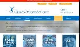 
							         Services | Orlando Orthopaedic Center								  
							    
