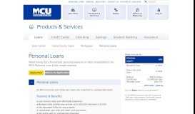 
							         Services - Personal Loans - MCU								  
							    