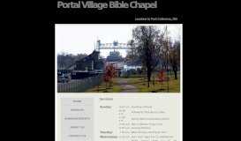 
							         Services - Portal Village Bible Chapel								  
							    
