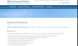 
							         Services & Procedures | Hillcrest Internal Medicine & Senior Center ...								  
							    