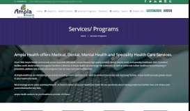
							         Services/ Programs - Ampla Health								  
							    