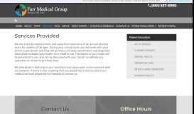
							         Services Provided - Farr Medical Group, Inc. - Family Physician								  
							    