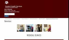 
							         Services – SHS - Student Health Services - Texas A&M University								  
							    