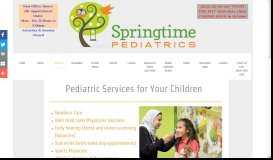 
							         Services - Springtime Pediatrics								  
							    