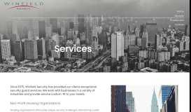 
							         Services – Winfield Security								  
							    