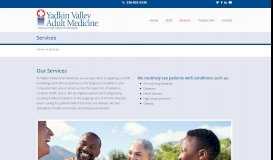 
							         Services - Yadkin Valley Adult Medicine								  
							    