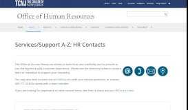 
							         Services/Support A-Z: HR Contacts | Office of Human Resources								  
							    