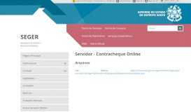 
							         Servidor - Contracheque Online - SEGER								  
							    