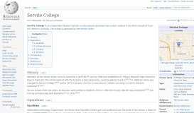 
							         Servite College - Wikipedia								  
							    
