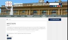 
							         servizi online - Bollo auto - Regione Liguria								  
							    