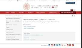 
							         Servizi online per gli Studenti e il Personale — Università di Bologna								  
							    