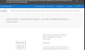 
							         ServSafe International Exam Answer Sheet								  
							    