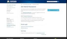 
							         Set NetID Password - MSU Student Email | Montana State University								  
							    