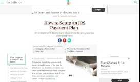 
							         Set up an IRS Payment Plan With This Easy Guide - The ...								  
							    
