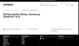 
							         Set Up and Use Bixby - Samsung (Android 8.x) | Verizon ...								  
							    