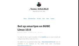 
							         Set up smartpm on SUSE Linux 10.0 – /home/kOoLiNuS								  
							    