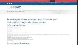 
							         Set up webmail on your smart phone – H & B Communications								  
							    