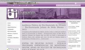 
							         Setor de Ciências Humanas – Portal do SCH/UFPR								  
							    