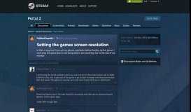 
							         Setting the games screen resolution :: Portal 2 General Discussions								  
							    