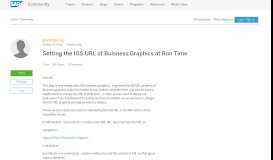 
							         Setting the IGS URL of Buisness Graphics at Run Time | SAP Blogs								  
							    