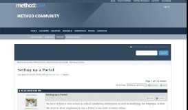 
							         Setting up a Portal - Method Community - Forums - Method:CRM								  
							    