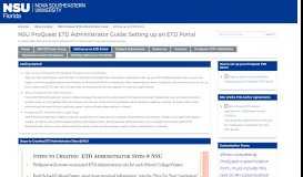 
							         Setting up an ETD Portal - NSU ProQuest ETD Administrator Guide ...								  
							    
