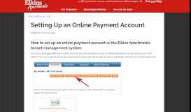 
							         Setting Up an Online Payment Account - Elkins Apartments								  
							    