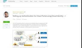 
							         Setting up Authentication for Cloud Portal using Cloud Identity – V ...								  
							    