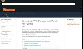 
							         Setting Up AWS Management Portal for vCenter - AWS Documentation								  
							    