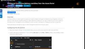
							         Setting up Continuous Delivery workflow from the Azure Portal | Azure ...								  
							    